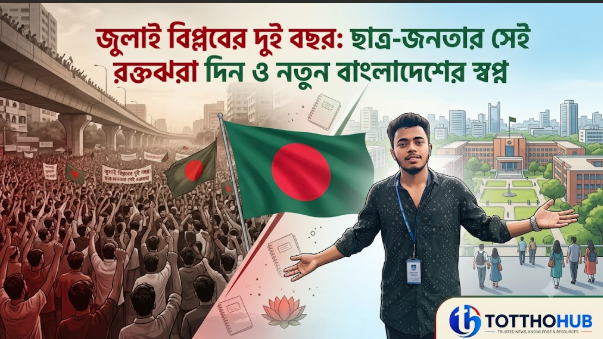জুলাই গণঅভ্যুত্থান বিপ্লবের দুই বছর: ছাত্র-জনতার সেই রক্তঝরা দিন ও নতুন বাংলাদেশের স্বপ্ন
